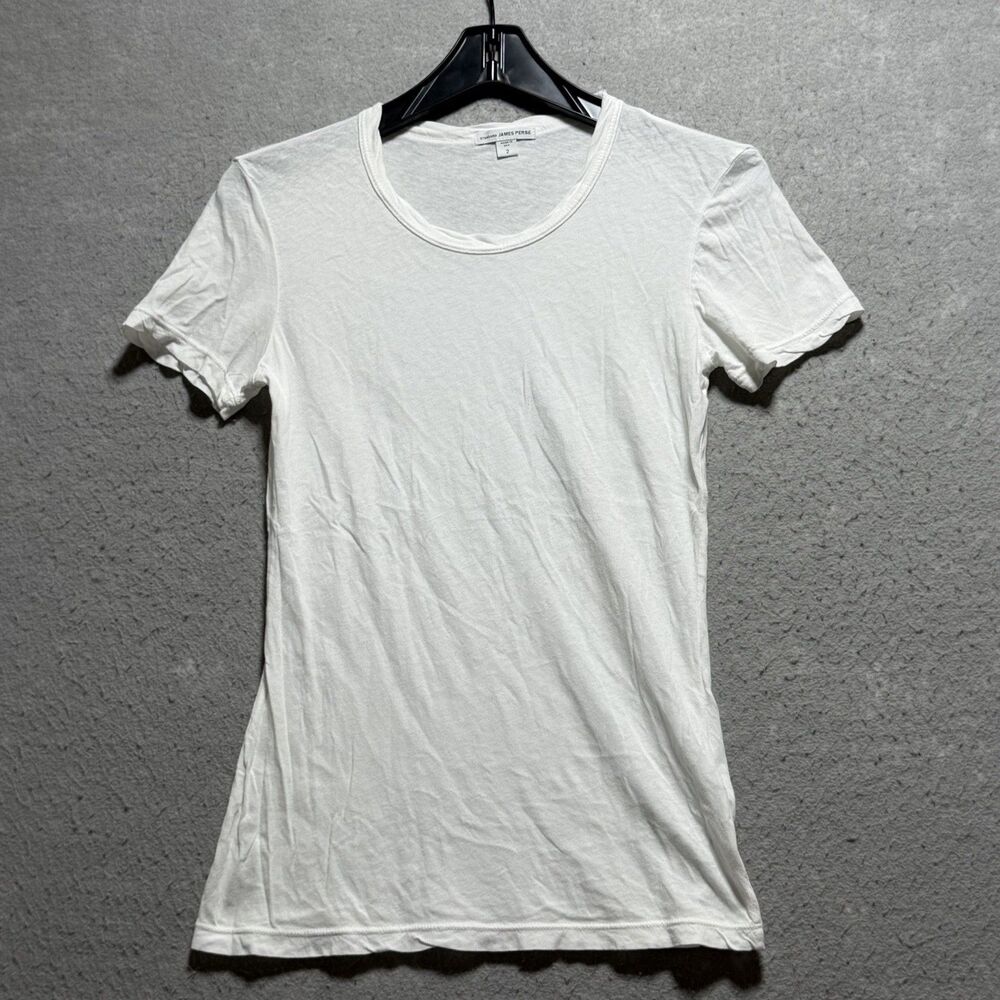 Standard James Perse Crew Neck Tee Size Medium White Short Sleeve Shirt